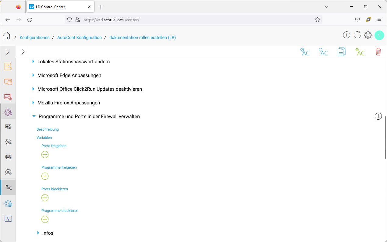 Programme und Ports in der Firewall verwalten