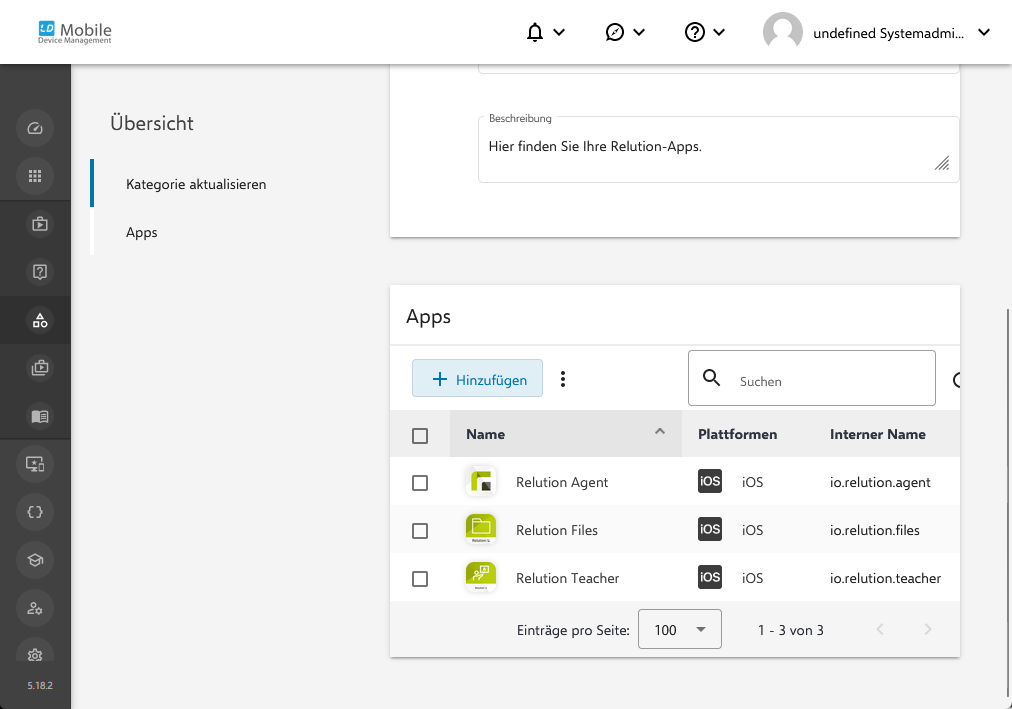 Apps in Kategorie