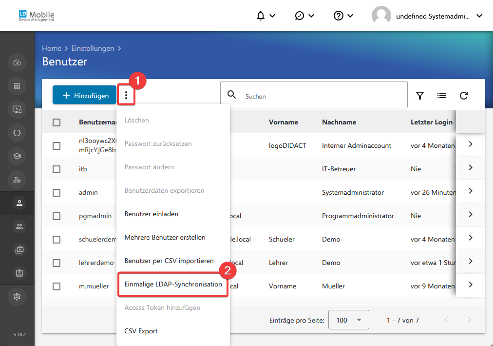 LDAP-Synchronisation