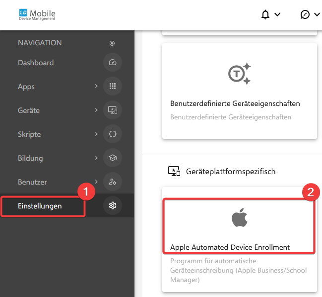 Alt MDM in Relution