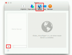 Server hinterlegen