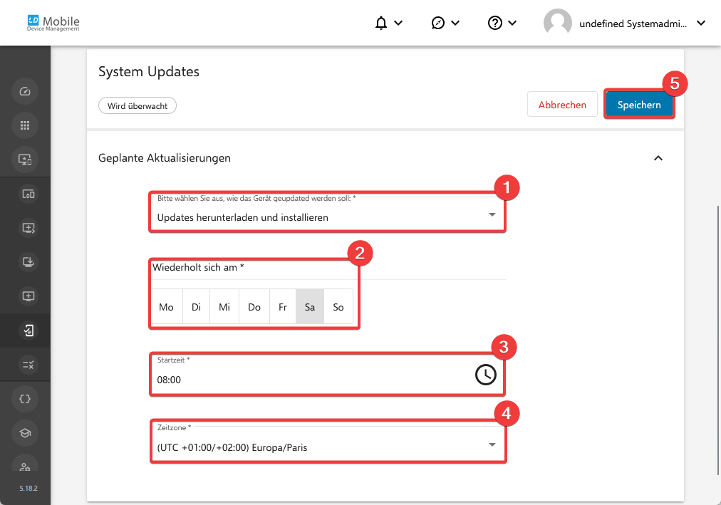 Übersicht System Updates