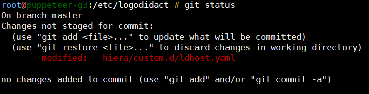 git status